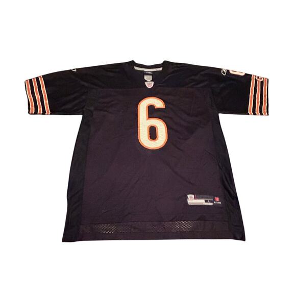 Chicago‎ Bears Cutler 6 Vintage NFL Authentic Jersey Men's Size Large Navy Blue - Picture 1 of 8